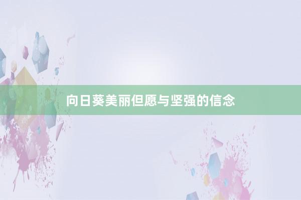 向日葵美丽但愿与坚强的信念