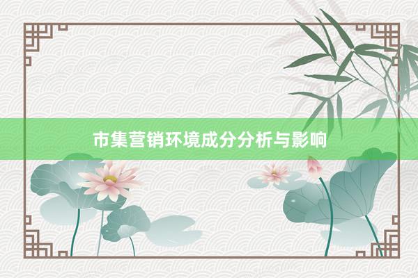 市集营销环境成分分析与影响